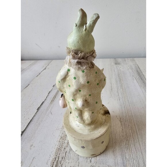 Vintage Nicole Sayre Easter Bunny rabbit spring statue figurine decor container - Picture 4 of 11